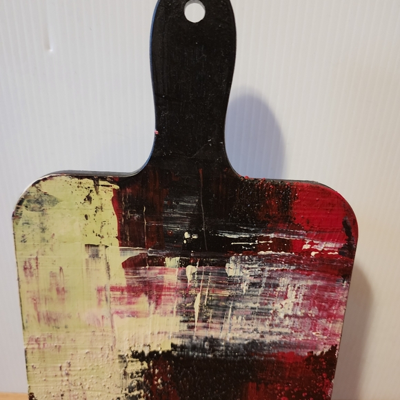 Handcrafted Charcuterie Board Table Tray Decor Artwork HandPainted Abstract - Picture 4 of 16